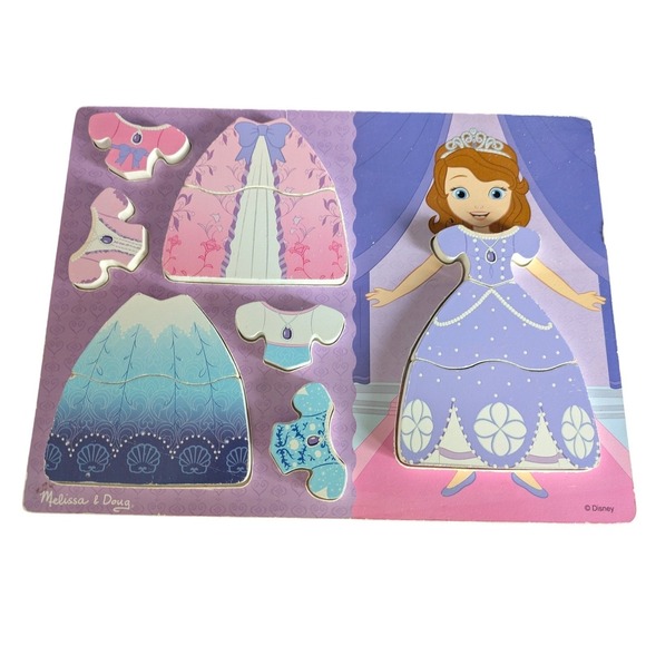 Melissa & Doug Other - Melissa & Doug Disney Sofia the First Magnetic Dress Up Wooden Puzzle 7 Pieces